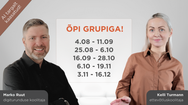 PRAKTILINE ETTEVÕTLUSKOOLITUS ÄRIPLAANI, KODULEHE, (DIGI)TURUNDUSE PLAANI TEGEMISEGA