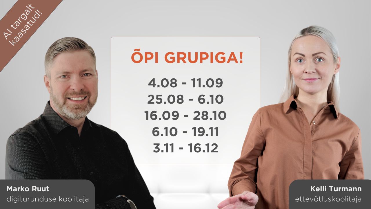 PRAKTILINE ETTEVÕTLUSKOOLITUS ÄRIPLAANI, KODULEHE, (DIGI)TURUNDUSE PLAANI TEGEMISEGA