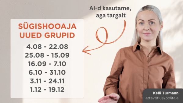 PRAKTILINE ETTEVÕTLUSKOOLITUS: ÄRIPLAANI, TURUNDUSPLAANI KOOSTAMINE, RAAMATUPIDAMINE (veebis koolitajaga)