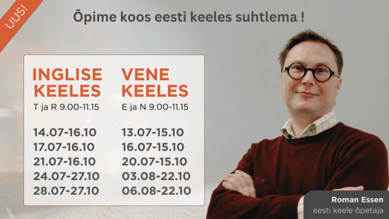 Eesti keel A1 tasemel suhtlemise koolitus algajale (klassis ja veebis)