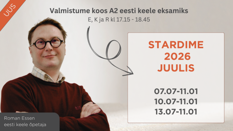 Eesti keele A2 tasemeeksamiks valmistumine (klassis ja veebis)